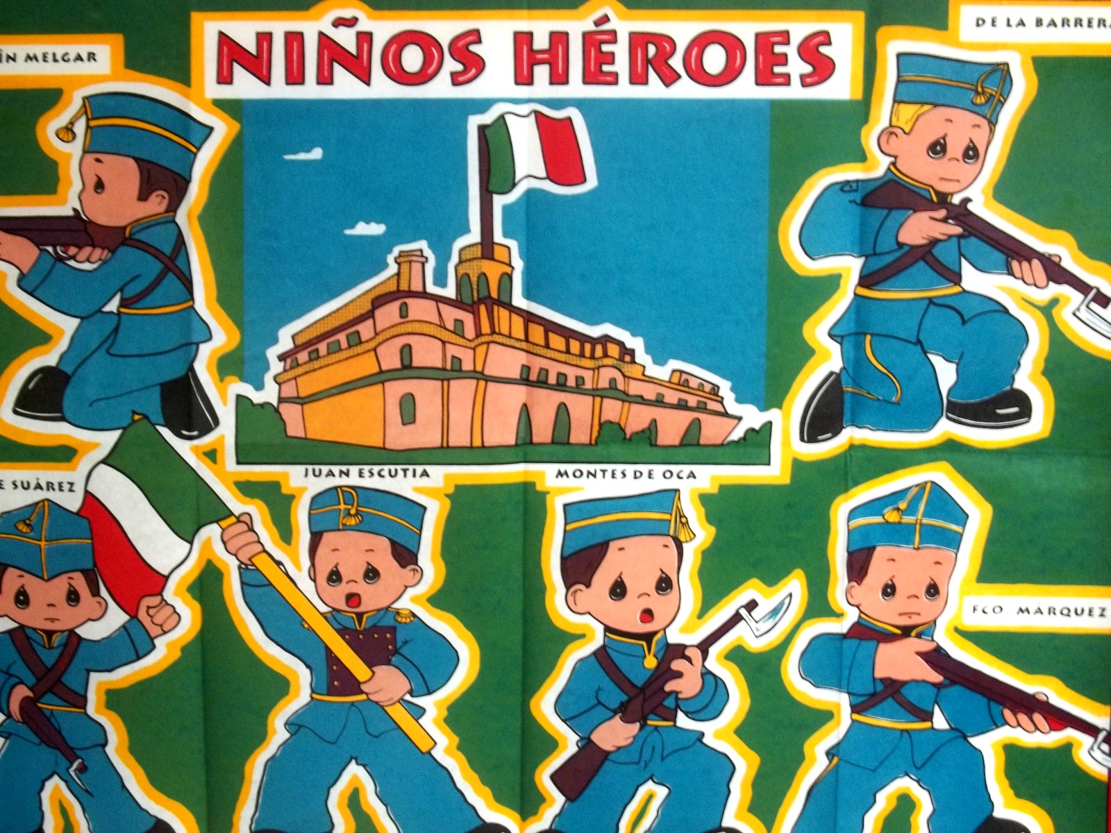 231 *Mural Niños Héroes Infantil 2* (125x125cm.) Mayoreo Didáctico