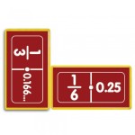 3195 *Dominó Jr. Fracciones y Quebrados* (3x5.5 cm.) 28 Pcs.