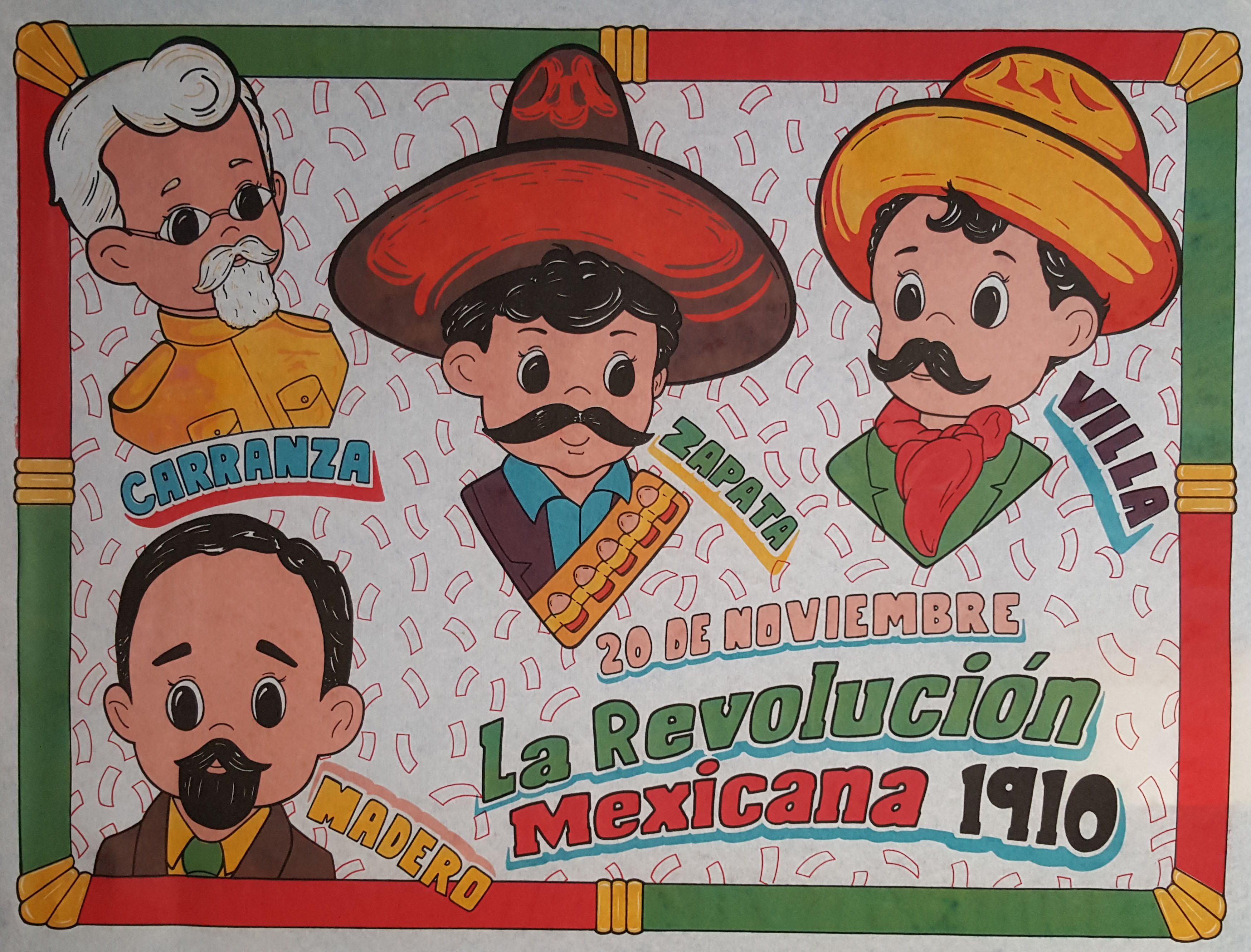 233 Mural Revolución Mexicana Infantil.(125x125cm.) – Mayoreo Didáctico