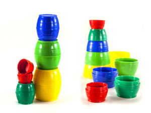 3316 *Barrilitos Apilables* (4.5-10 cm.) 10 Pcs.