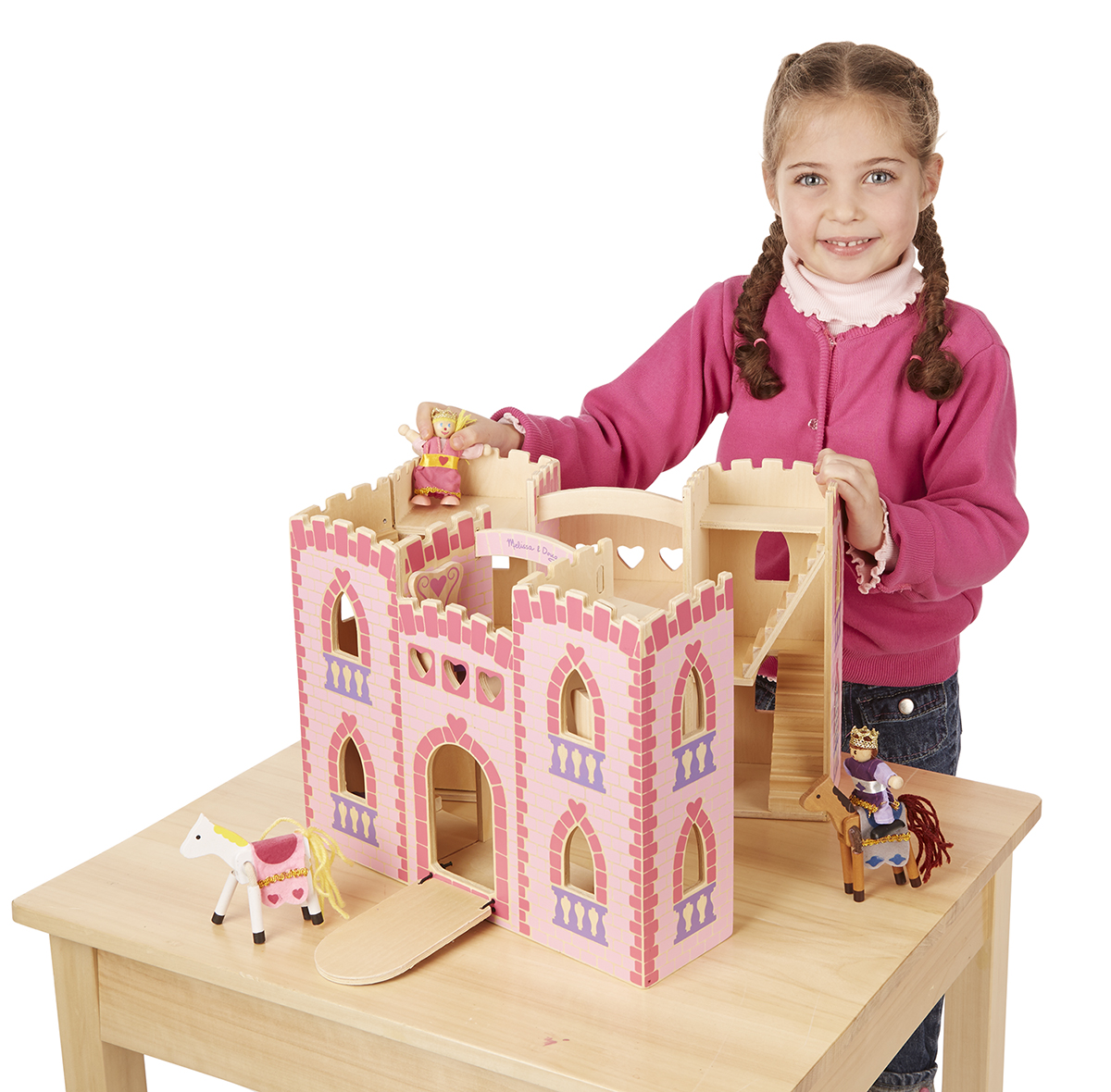 Castillo de madera para muñecas new arrivals