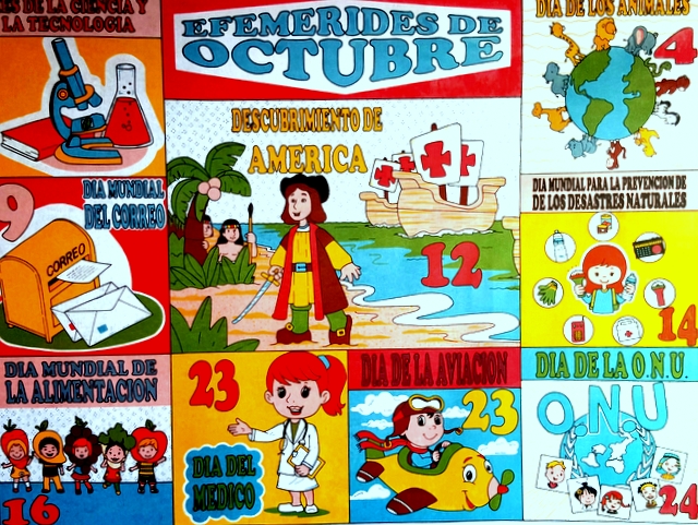 *Modelo Muro de Efemérides de Octubre* (× cm.) – Didáctica Mayor de efemerides del mes de octubre *Modelo Muro de Efemérides de Octubre* (× cm.) – Didáctica Mayor
