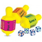 3209 *Pirinola Aritmética* (20 cm.) 3Pcs.+4 Dados.