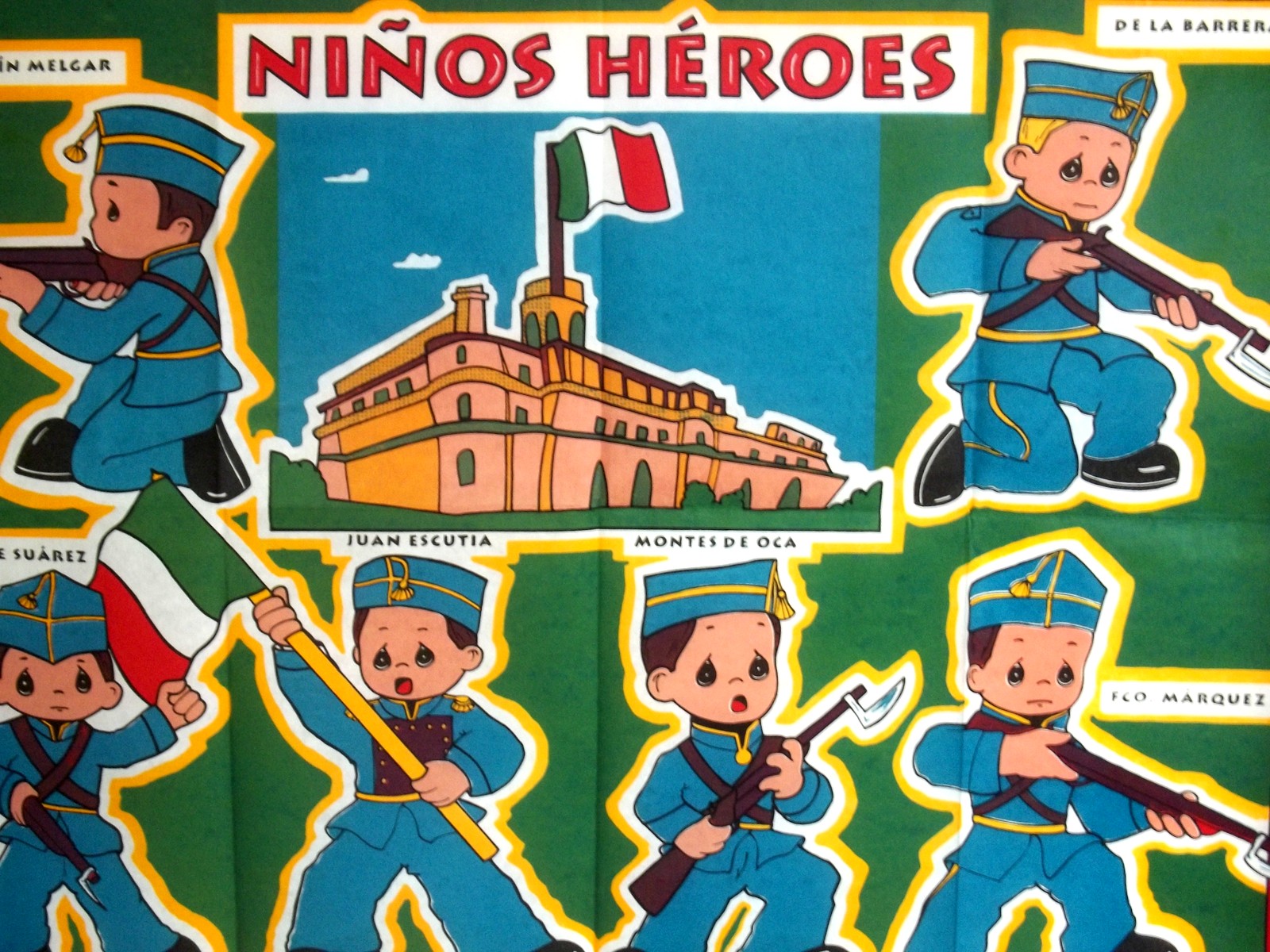 231 *Mural Niños Héroes Infantil 2* (125×125 cm.) – Mayoreo Didáctico