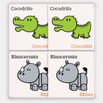 6014 *Memorama de ANIMALES Plástico Inyectado* (9x9 cm.) 20 Pcs.