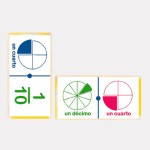 3050 *Dominó Jr. Fracciones* (3x5.5 cm.) 28 Pcs.