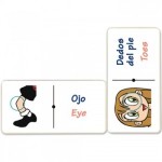 3146 *Dominó CUERPO HUMANO Inglés/Español* (8x16 cm.) 24 Pcs.