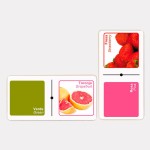 3160 *Dominó Colores y Frutas* (6x12 cm.) 20 Pcs.