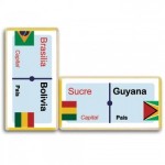 3191 *Dominó Jr. Capitales de América* (3x5.5 cm.) 35 Pcs.