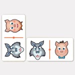 7211 *Dominó LOS 3 COCHINITOS* (6.5x12.5 cm.) 28 Pcs.