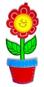 0161 *Maceta c/Flor Sonriendo T-JUMBO* (35x85 cm.) 6 Colores Diferentes. - Imagen 2