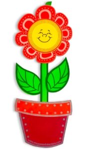 0161 *Maceta c/Flor Sonriendo T-JUMBO* (35x85 cm.) 6 Colores Diferentes. - Imagen 5