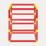 1015 *Exhibidor Plástico Tubo 2, SIN Charolas* (85 x 80 cm.)