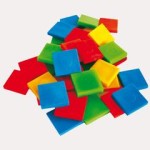 3057 *Fichas Matemáticas Cuadrada* (2.5 cm.) 200 Pcs.