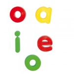 3242 *Letras Vocales MINÚSCULAS* (5.3x3.5 cm.) 100 Pcs.