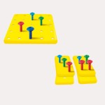 3082 *Pijas Gigantes con Plantillas* (100 Pijas + 3 Tablas de 22x22 cm.)