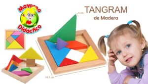 0177 *Tangram d/MADERA MEDIANO * (14.5 x 14.5 cm.) Individual - Imagen 3