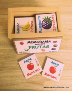 0026 *FRUTAS Memorama d/Madera* (14.5x8 cm.) 20 Piezas. - Imagen 2