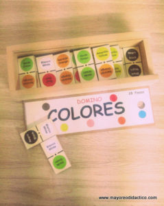 0009 *Domino d/Madera Colores* (14.5x8 cm.) 20 Piezas. - Imagen 2