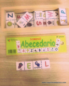 0003 *Dominó d/Madera Abecedario* (22x8cm.) 28 Piezas. - Imagen 2