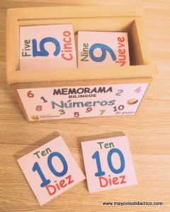 0027 *NÚMEROS Memorama d/Madera* (14.5x8 cm.) 20 Piezas. - Imagen 2