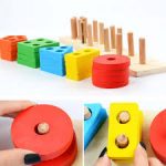 0204 *Ensarte Geométrico 5 Postes* (30x7 cm.) - Imagen 3