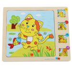 0207 *Rompecabezas d/Madera en Base 4 en 1* (17.50x14.50 cm.) 5 Diferentes. - Imagen 7