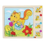 0207 *Rompecabezas d/Madera en Base 4 en 1* (17.50x14.50 cm.) 5 Diferentes. - Imagen 3