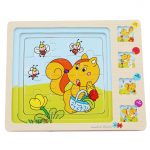 0207 *Rompecabezas d/Madera en Base 4 en 1* (17.50x14.50 cm.) 5 Diferentes. - Imagen 4