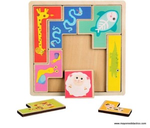 0060 *Tetris INFANTIL de Madera* (18x18 cm.)
