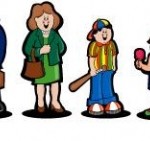 FON0174 *La Familia* Decorado Impreso e/Cartulina. (8 Figuras +Títulos e/Español e Inglés)