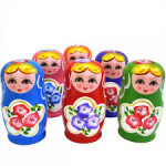 0121 *Muñeca Rusa d/Madera c/5 Tamaños* (1Pza.)