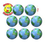 0256 *Globo Terráqueo INFLABLE* (30 cm.) INDIVIDUAL. - Imagen 3