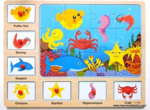 1981 *Rompecabezas d/Madera MIXTO* (30X22.5 cm.) 20 Diferentes. - Imagen 3
