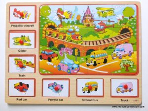 1981 *Rompecabezas d/Madera MIXTO* (30X22.5 cm.) 20 Diferentes.