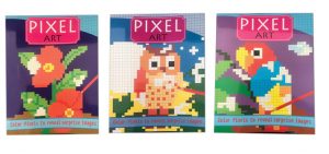 9350 *Pixel Art Colorear* (20x27cm.) 128 Pág. 3 Tomos, (Pieza).