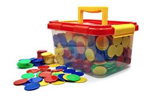 3058 *Fichas para Contar e/Contenedor Plástico* (3cm.) 1000 Pcs. - Imagen 3