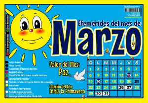 0573 *Efemérides de Marzo Impresa en Cartulina FECHA x FECHA* (28.50 x 20 cm.) 7 Pcs. - Imagen 2