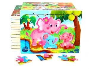 2260 *Rompecabezas Base Ilustrada de 12 Pcs. (15x15cm.) 19 Diferentes.