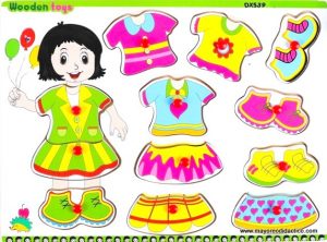 1255 *Rompecabezas d/Madera c/PIJAS PLÁSTICAS* (30x22 cm.) 10 Diferentes.