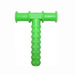 0311*Tubo Masticable MORDEDERA Forma de T CON Texturas*  (6x8 cm.)
