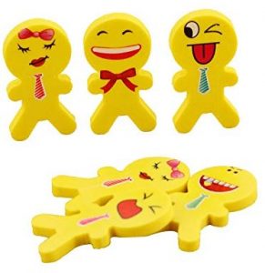 0992 *CAJA c/36 Borradores Emojis Siluetas*(5cm.)