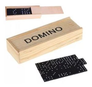 0264 *Domino d/Madera Clásico Fichas Negras MEDIANO* (17x6 cm.) 28 Pcs. - Imagen 2