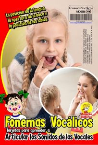MD0586 *Fonemas Vocálicos* (14x9 cm.) 5 Tarjetas GRANDES.