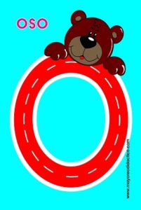 MD593 *Vocales e/Español MAYÚSCULAS* (14x9 cm.) 5 Tarjetas GRANDES. - Imagen 4