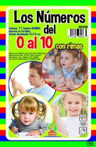 MD0598 *Números del 0 al 10 c/Rimas ESPAÑOL* (9x14 cm.) 11 Tarjetas.