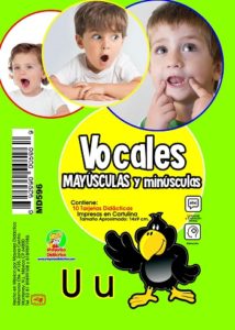 MD596 *Vocales MAYÚSCULAS y MINÚSCULAS* (14x9 cm.) 10 Tarjetas.