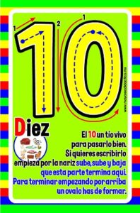 MD0598 *Números del 0 al 10 c/Rimas ESPAÑOL* (9x14 cm.) 11 Tarjetas. - Imagen 11