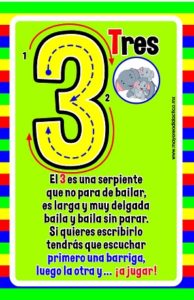 MD0598 *Números del 0 al 10 c/Rimas ESPAÑOL* (9x14 cm.) 11 Tarjetas. - Imagen 5