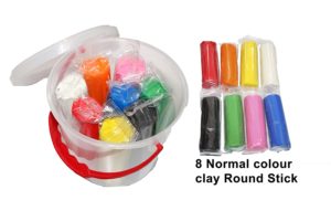 0329 *Mini Plastilina e/Bote* (7x6 cm.) 6 Plastilinas +2 Moldes.